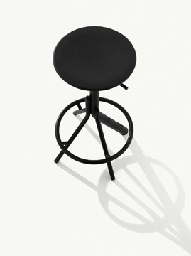 MAIN 1120 - Swivel stool height-adjustable with footrest by Et al. - view 3